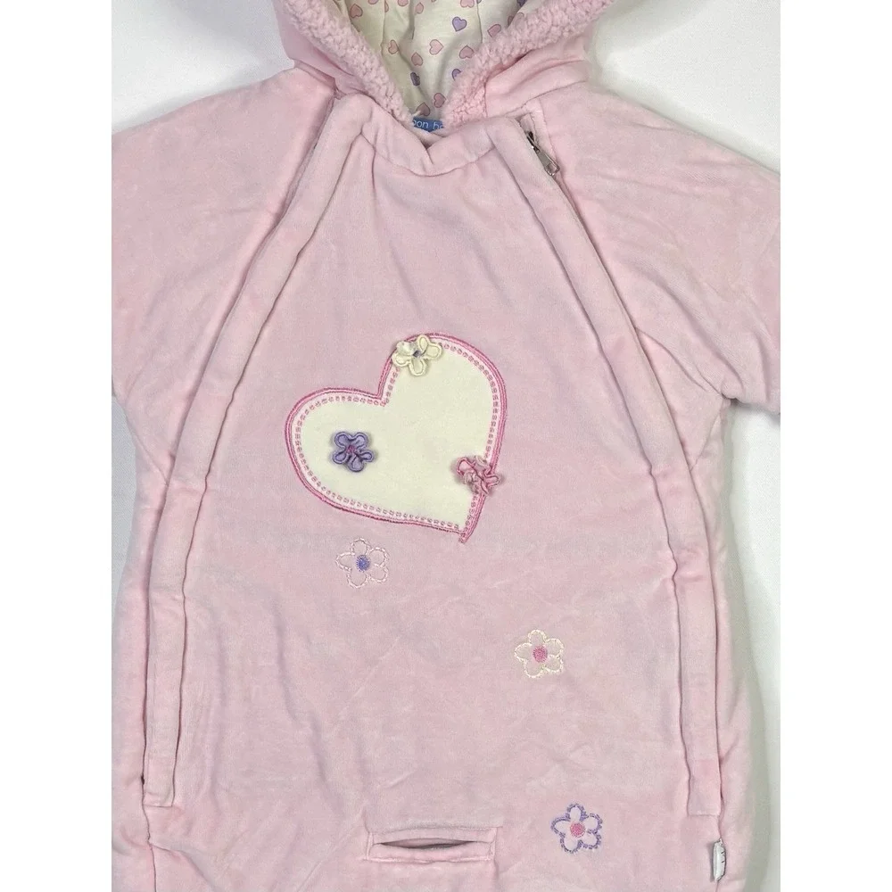 Bon Bebe Baby Girl 0-9M Pink Bunting Snowsuit Hooded Winter Pram Bag